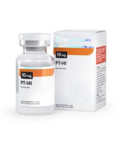 PT-141 Bremelanotide vial for peptide therapy and research use.
