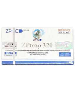 Sterile vial of ZP Prop 320 peptide for research and laboratory use.