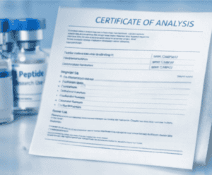 Certificate of Analysis for Peptide Products.