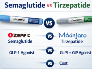 Comparison of Semaglutide and Tirzepatide for weight loss and diabetes treatment.